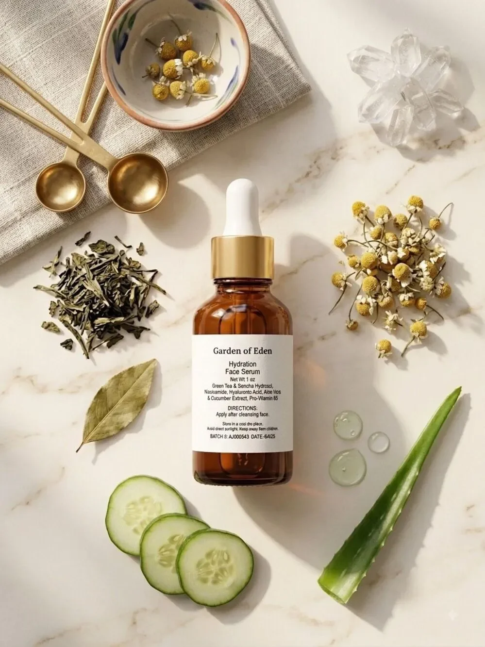 Garden of Eden Hydration Face Serum 1 oz Natural Hydrating Facial Oil Skincare